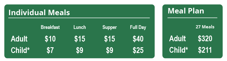 2026 Meal Prices